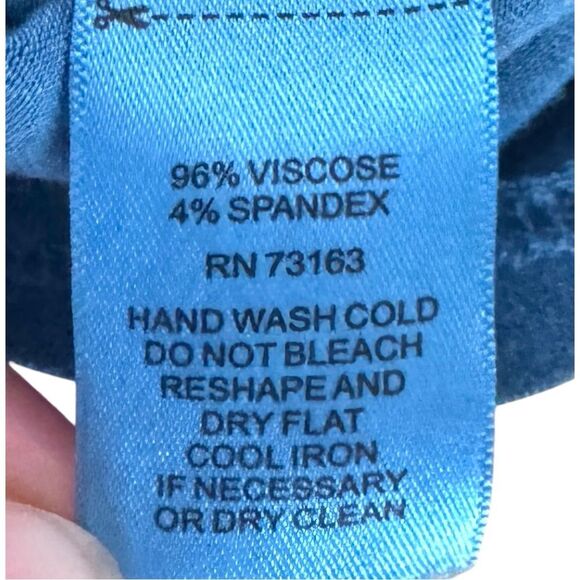 ❌❌ NOT FOR SALE Cable & Gauge Blue Short Sleeve Tie Front Tee Sz L - Picture 11 of 11